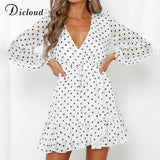 Elegant   White Chiffon Dress Women
