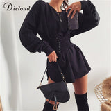 Casual O Neck Autumn Winter Solid Dress